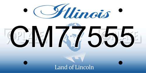 CM77555 Illinois License Plate