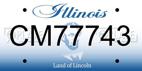 CM77743 Illinois License Plate