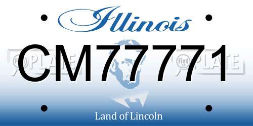 CM77771 Illinois License Plate