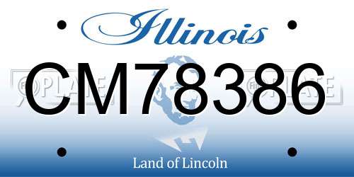 CM78386 Illinois License Plate