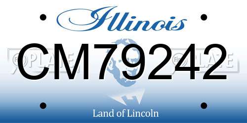 CM79242 Illinois License Plate
