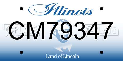 CM79347 Illinois License Plate