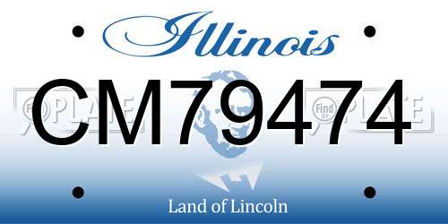 CM79474 Illinois License Plate