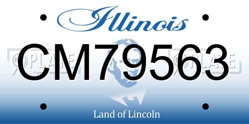 CM79563 Illinois License Plate