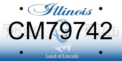 CM79742 Illinois License Plate