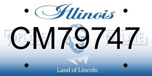 CM79747 Illinois License Plate