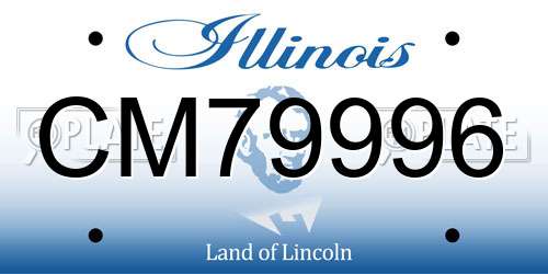 CM79996 Illinois License Plate