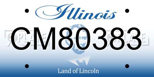 CM80383 Illinois License Plate