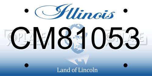CM81053 Illinois License Plate