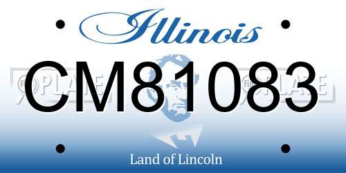 CM81083 Illinois License Plate