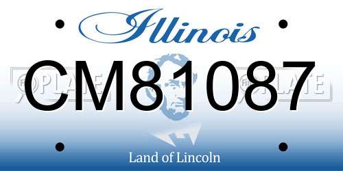 CM81087 Illinois License Plate