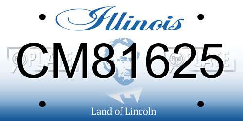 CM81625 Illinois License Plate