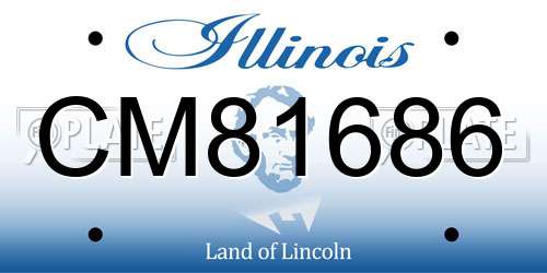 CM81686 Illinois License Plate