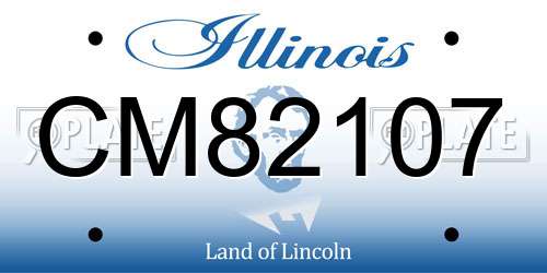 CM82107 Illinois License Plate