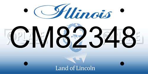 CM82348 Illinois License Plate