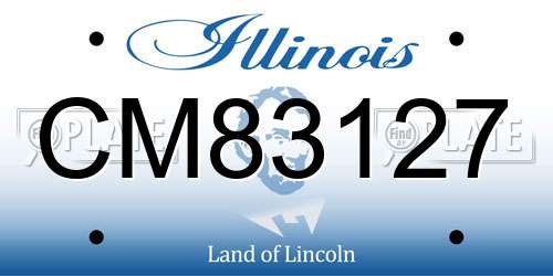 CM83127 Illinois License Plate