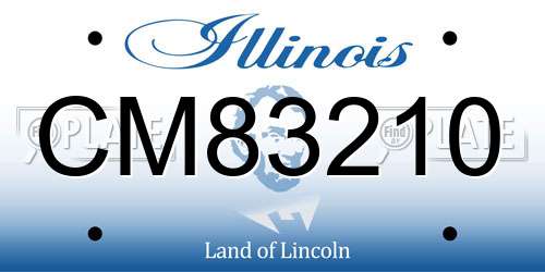 CM83210 Illinois License Plate