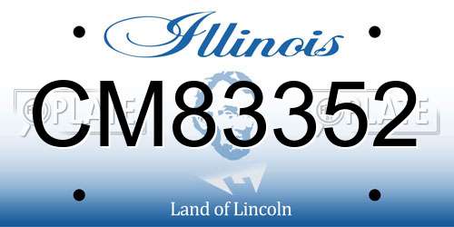 CM83352 Illinois License Plate