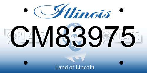 CM83975 Illinois License Plate