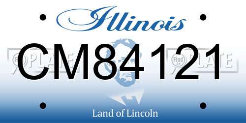 CM84121 Illinois License Plate