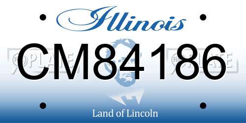 CM84186 Illinois License Plate