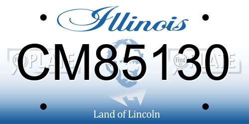 CM85130 Illinois License Plate