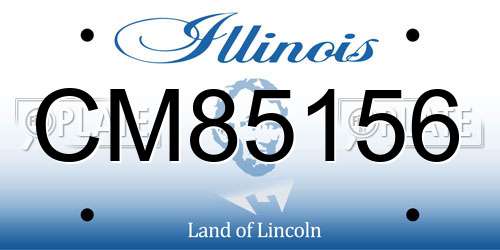 CM85156 Illinois License Plate