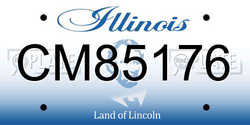 CM85176 Illinois License Plate