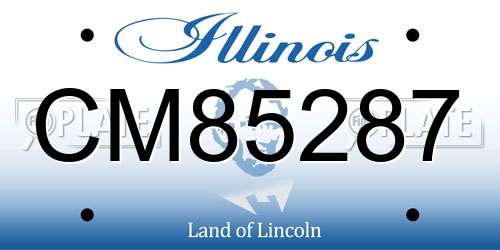 CM85287 Illinois License Plate