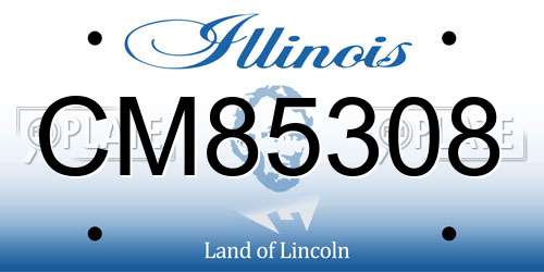 CM85308 Illinois License Plate