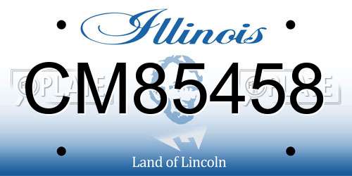 CM85458 Illinois License Plate
