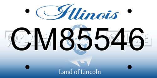 CM85546 Illinois License Plate