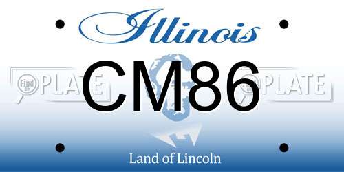 CM86 Illinois License Plate