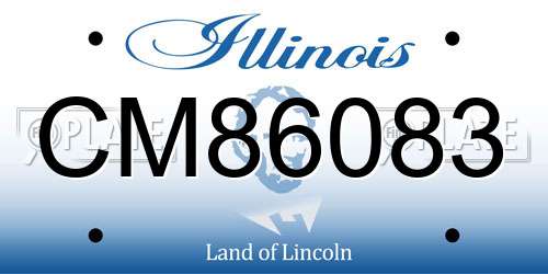CM86083 Illinois License Plate