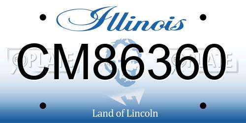 CM86360 Illinois License Plate