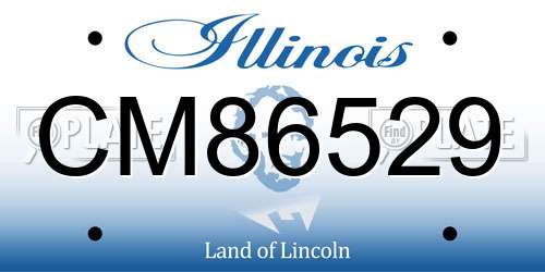 CM86529 Illinois License Plate