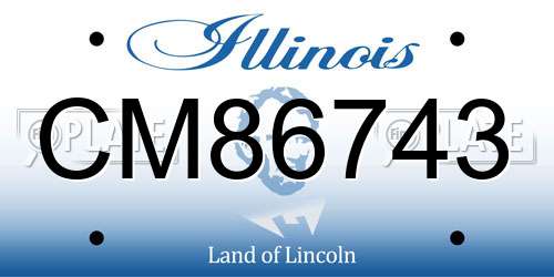 CM86743 Illinois License Plate