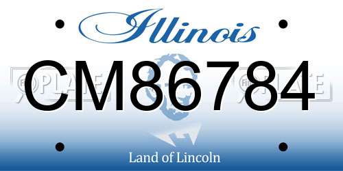 CM86784 Illinois License Plate