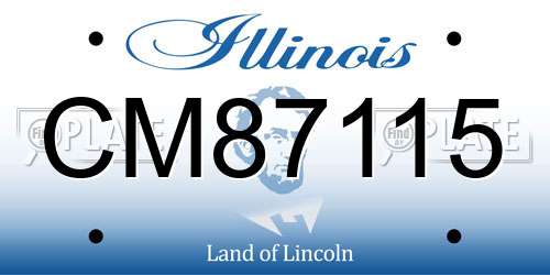 CM87115 Illinois License Plate