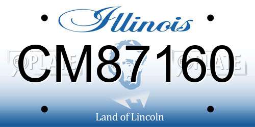 CM87160 Illinois License Plate