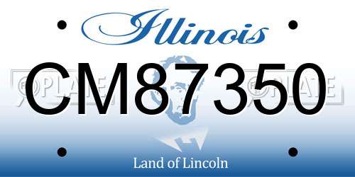 CM87350 Illinois License Plate