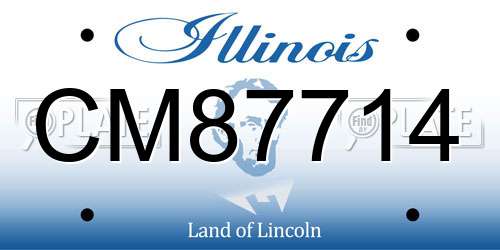 CM87714 Illinois License Plate