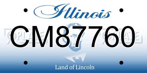 CM87760 Illinois License Plate