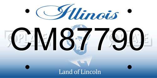 CM87790 Illinois License Plate