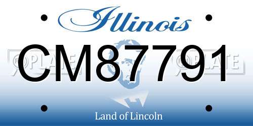 CM87791 Illinois License Plate
