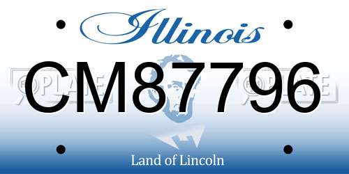CM87796 Illinois License Plate