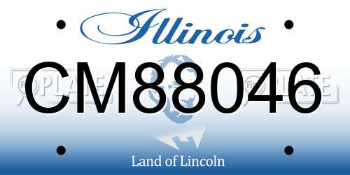 CM88046 Illinois License Plate