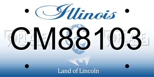 CM88103 Illinois License Plate