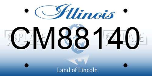 CM88140 Illinois License Plate