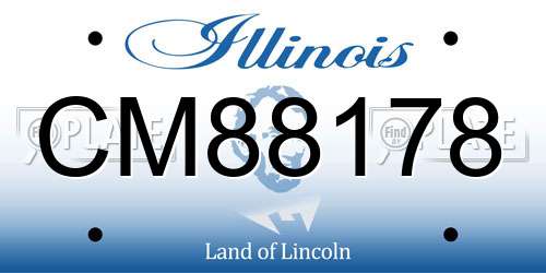 CM88178 Illinois License Plate